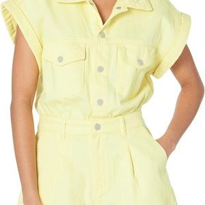 BlankNYC yellow Jean romper